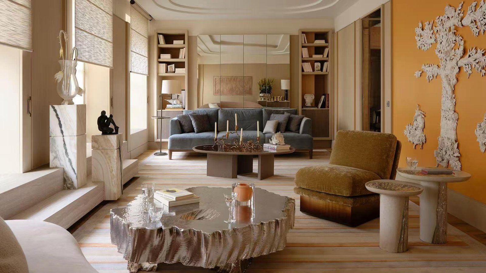 Custom living space furniture by NEXTOP in a top-level villa/apartment