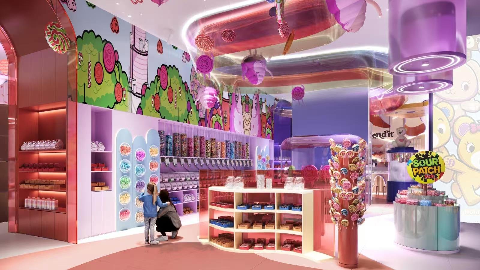 Decorative metal fringe ceiling installation by NEXTOP in a premium retail store in Australia