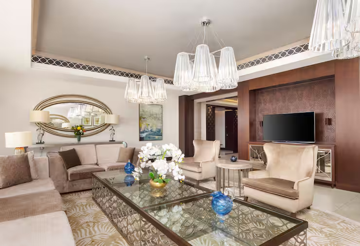 Custom lounge seating and tables by NEXTOP in a hotel public area