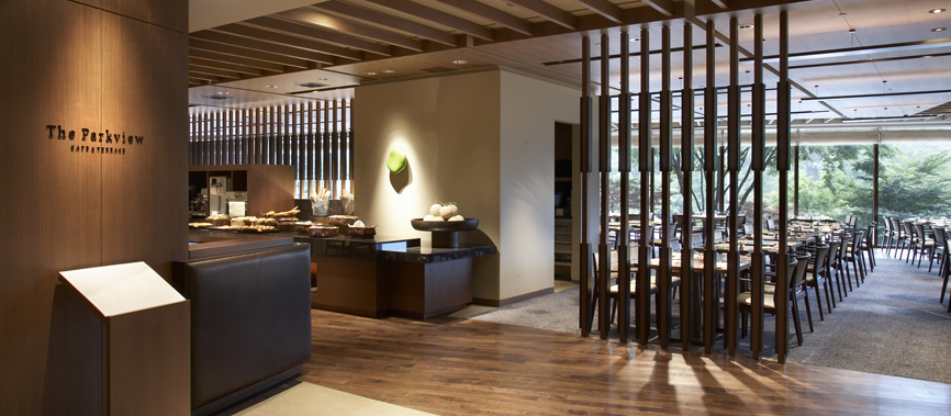 Custom dining area furniture by NEXTOP in a hotel restaurant setting