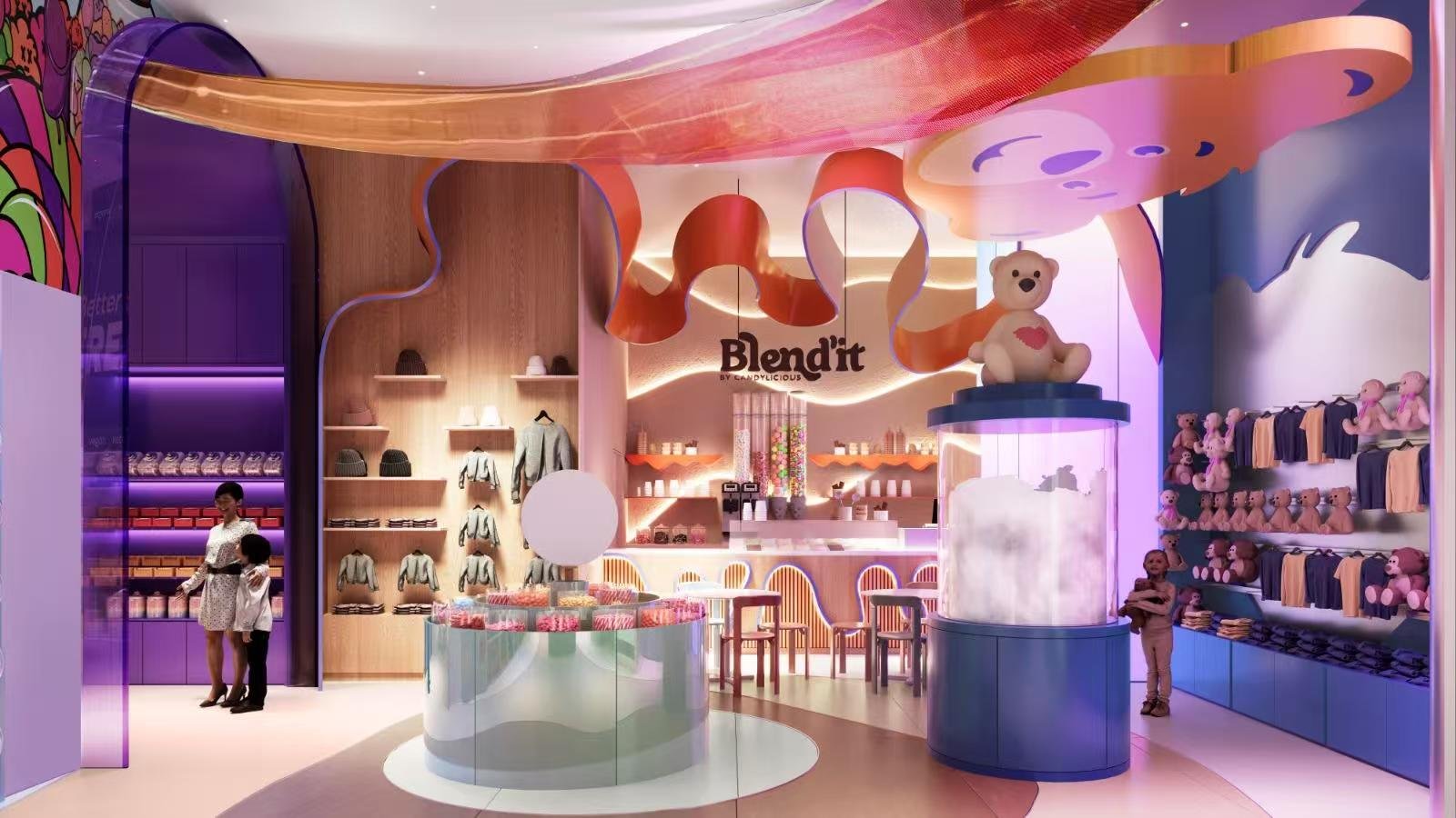 Bespoke metal ceiling installation by NEXTOP in Bahrain luxury retail store