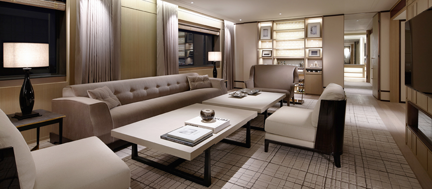 Custom living-area furniture by NEXTOP in a hotel suite in Australia