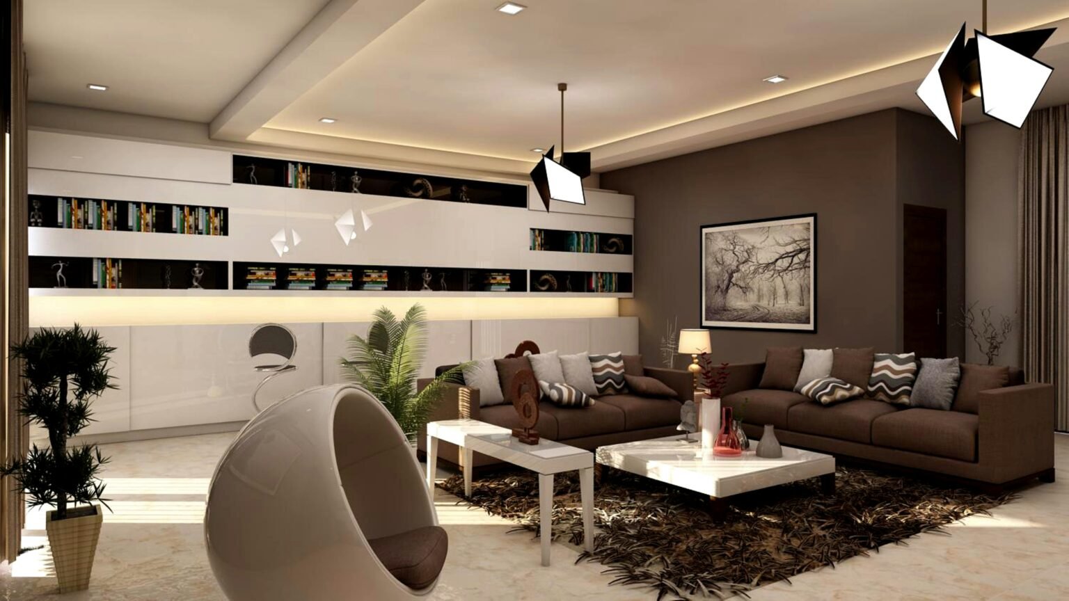 Bespoke living room furniture by NEXTOP in a hotel suite — sofa, tables, cabinetry